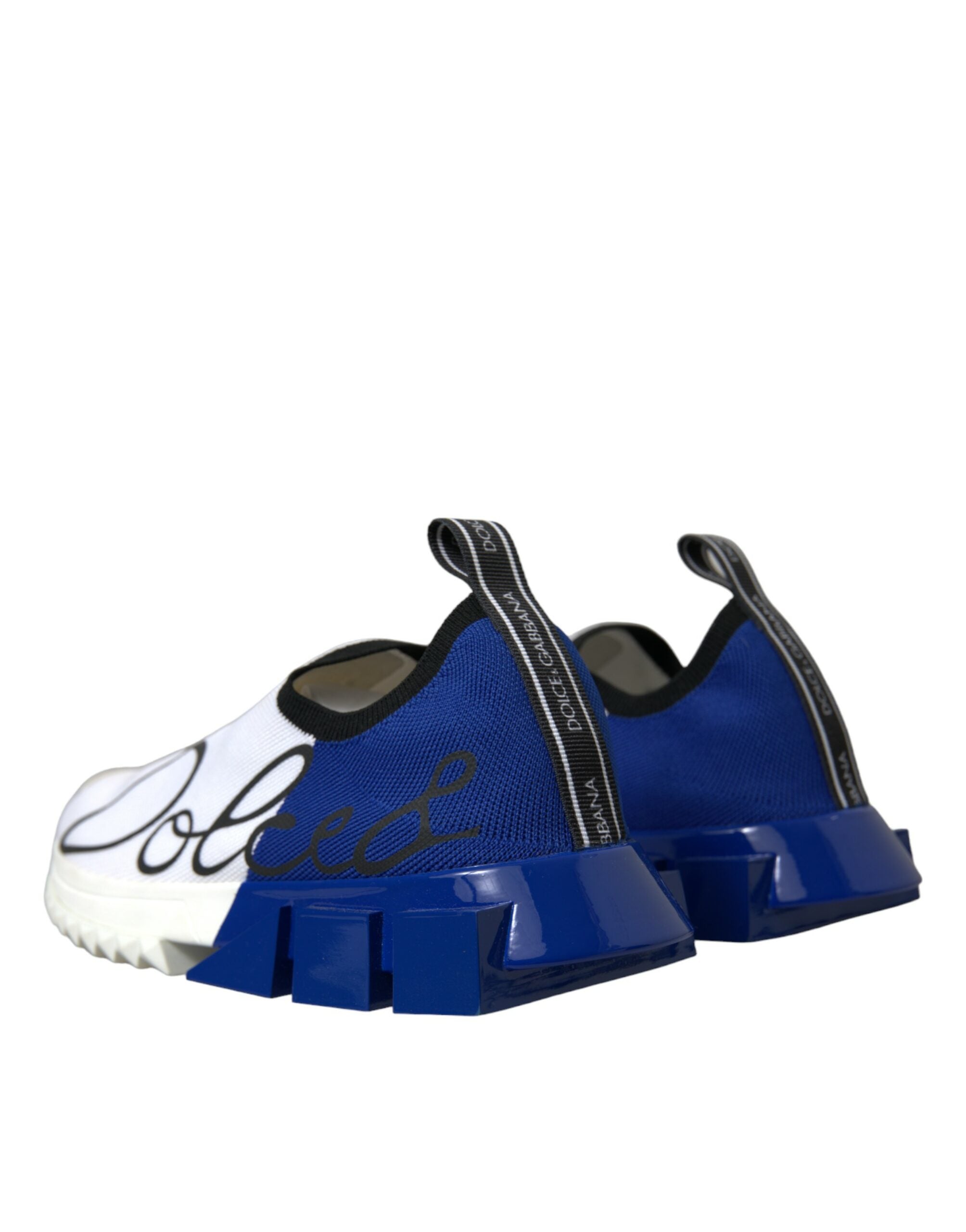 Dolce & Gabbana Weiß Blau Sorrento Low Top Männer Casual Turnschuhe Schuhe