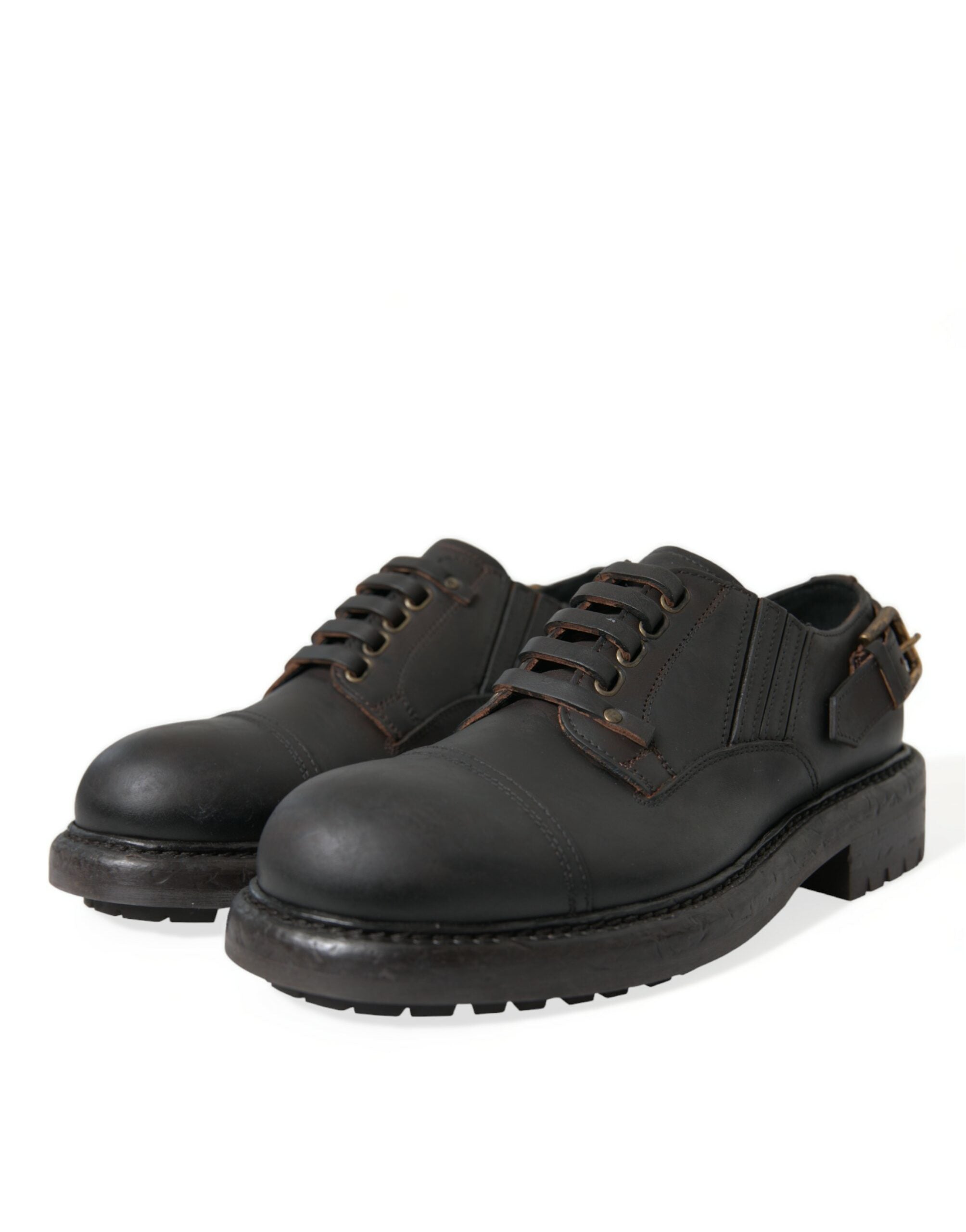 Dolce & Gabbana Braun Leder Lace Up Derby Männer Kleid Schuhe