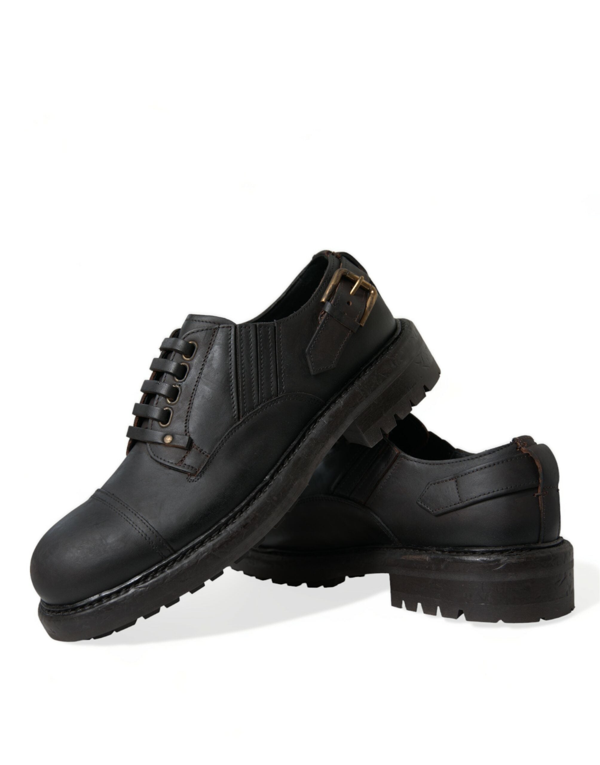 Dolce & Gabbana Braun Leder Lace Up Derby Männer Kleid Schuhe