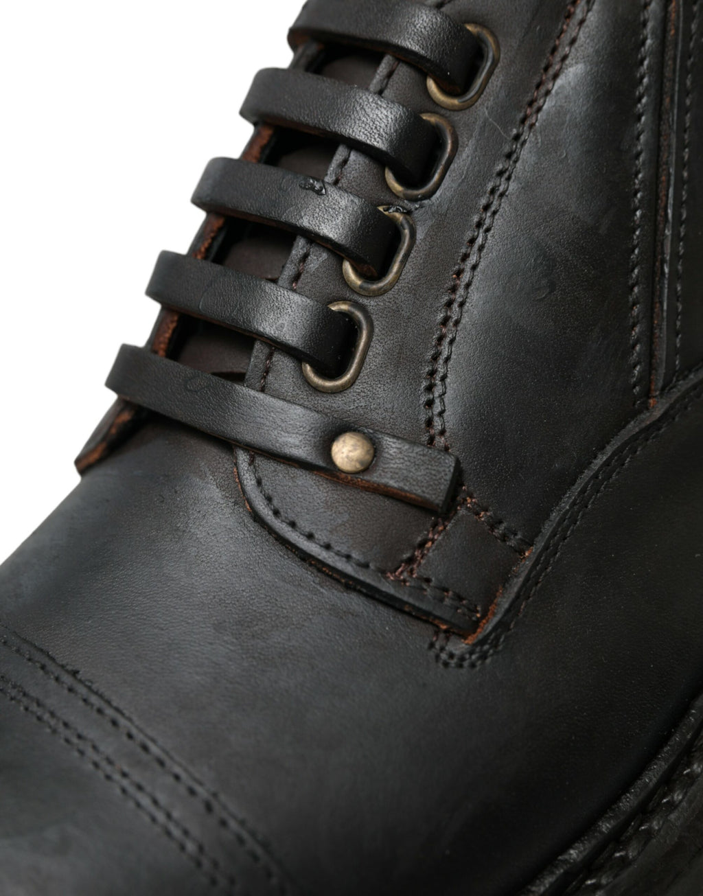 Dolce & Gabbana Braun Leder Lace Up Derby Männer Kleid Schuhe