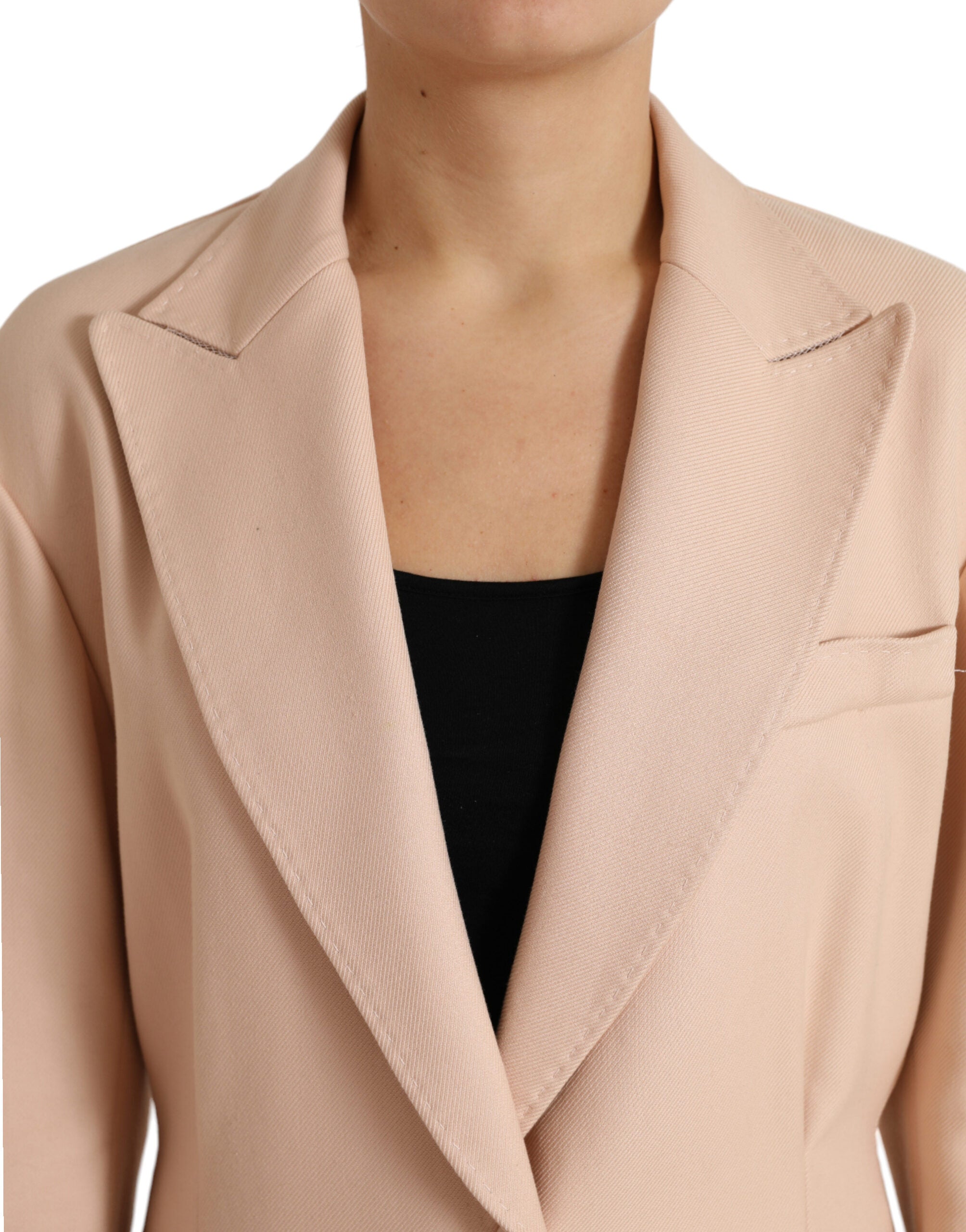 Dolce & Gabbana Beige Baumwolle Einreihiger Langmantel Jacke