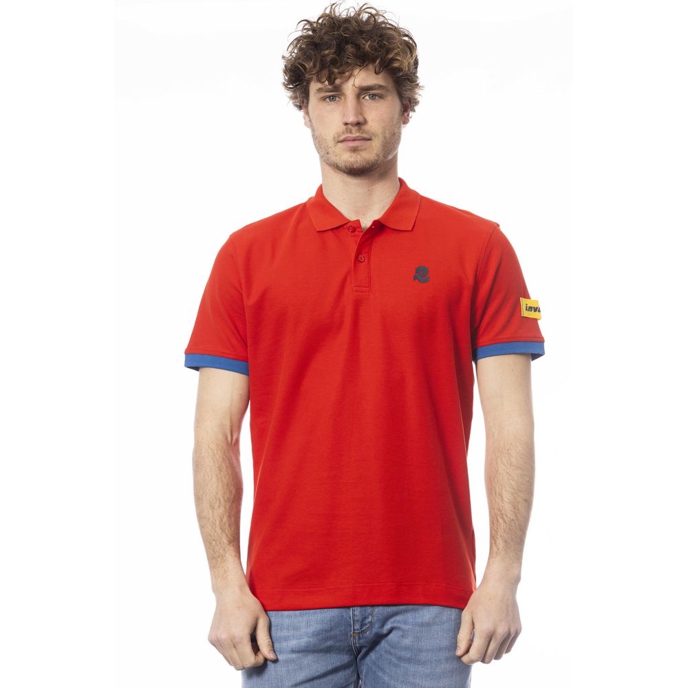 Invicta Rotes Baumwoll-Poloshirt für Männer
