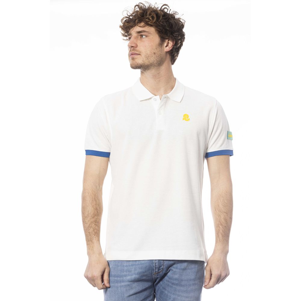 Invicta Weißes Baumwoll-Poloshirt für Männer