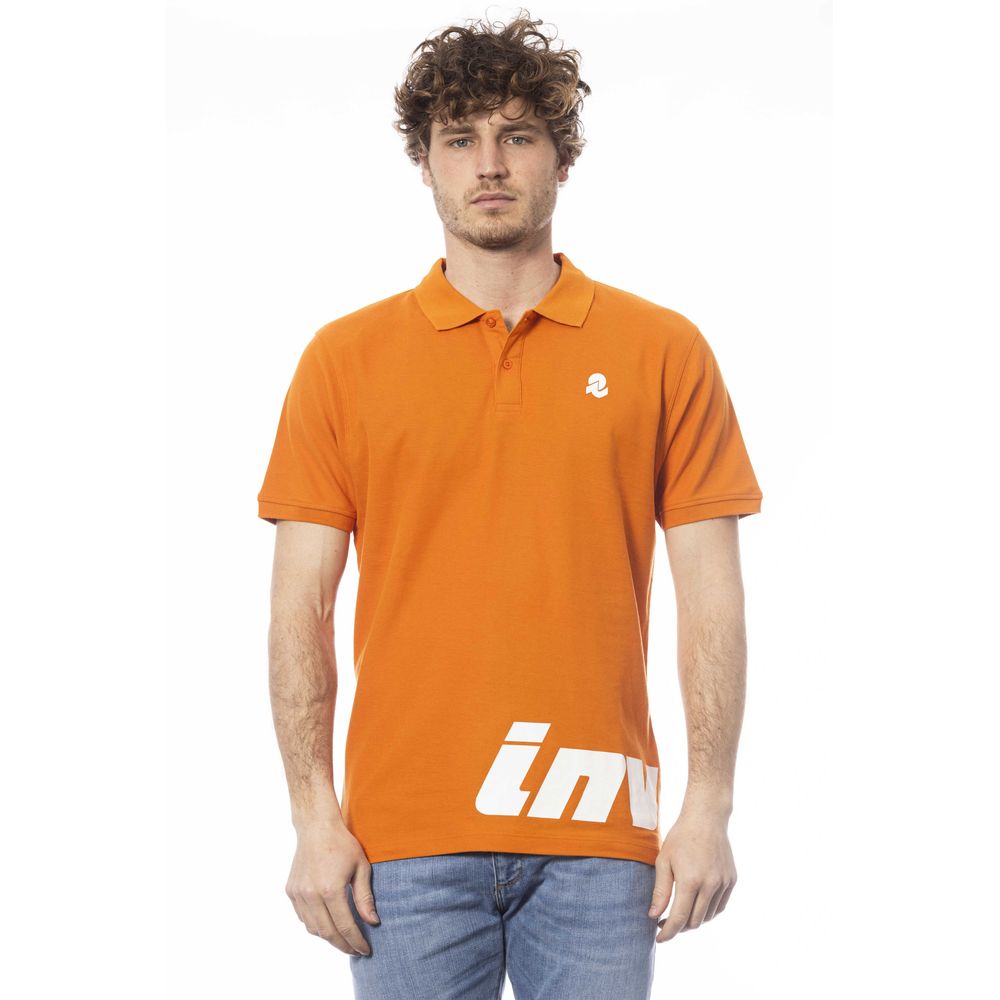 Invicta Orangefarbenes Baumwoll-Poloshirt für Männer