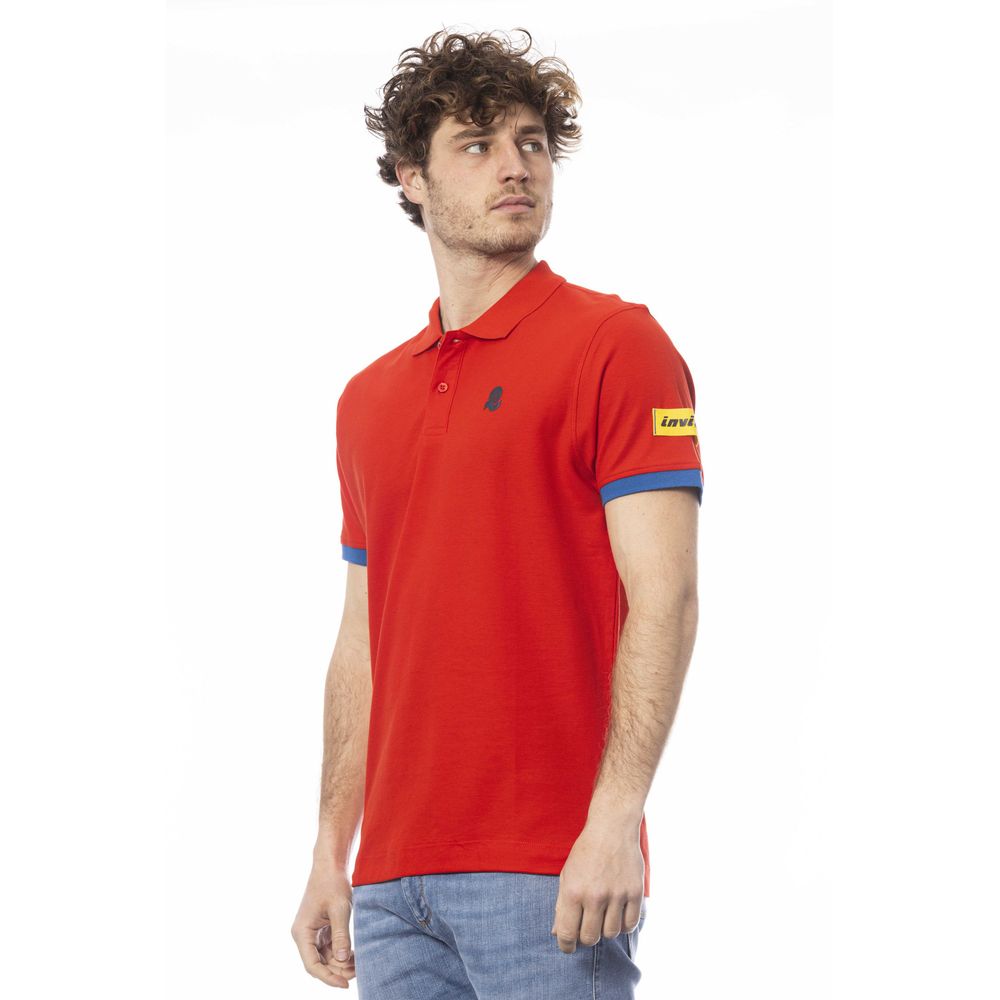 Invicta Rotes Baumwoll-Poloshirt für Männer