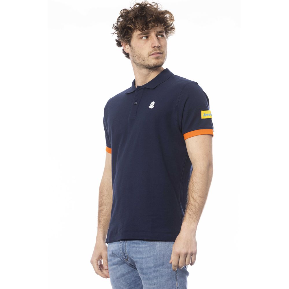 Invicta Blaues Baumwoll-Poloshirt für Männer