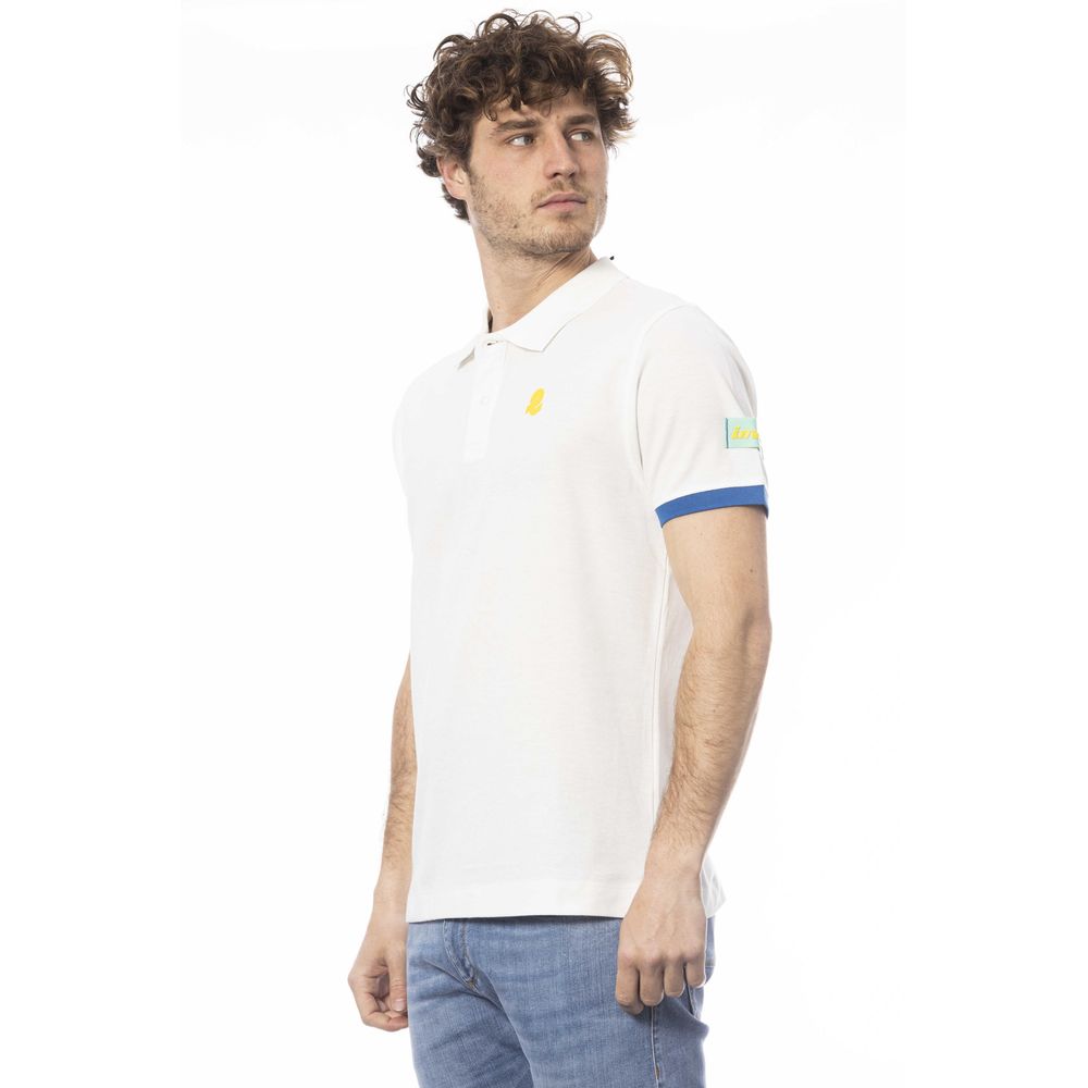 Invicta Weißes Baumwoll-Poloshirt für Männer
