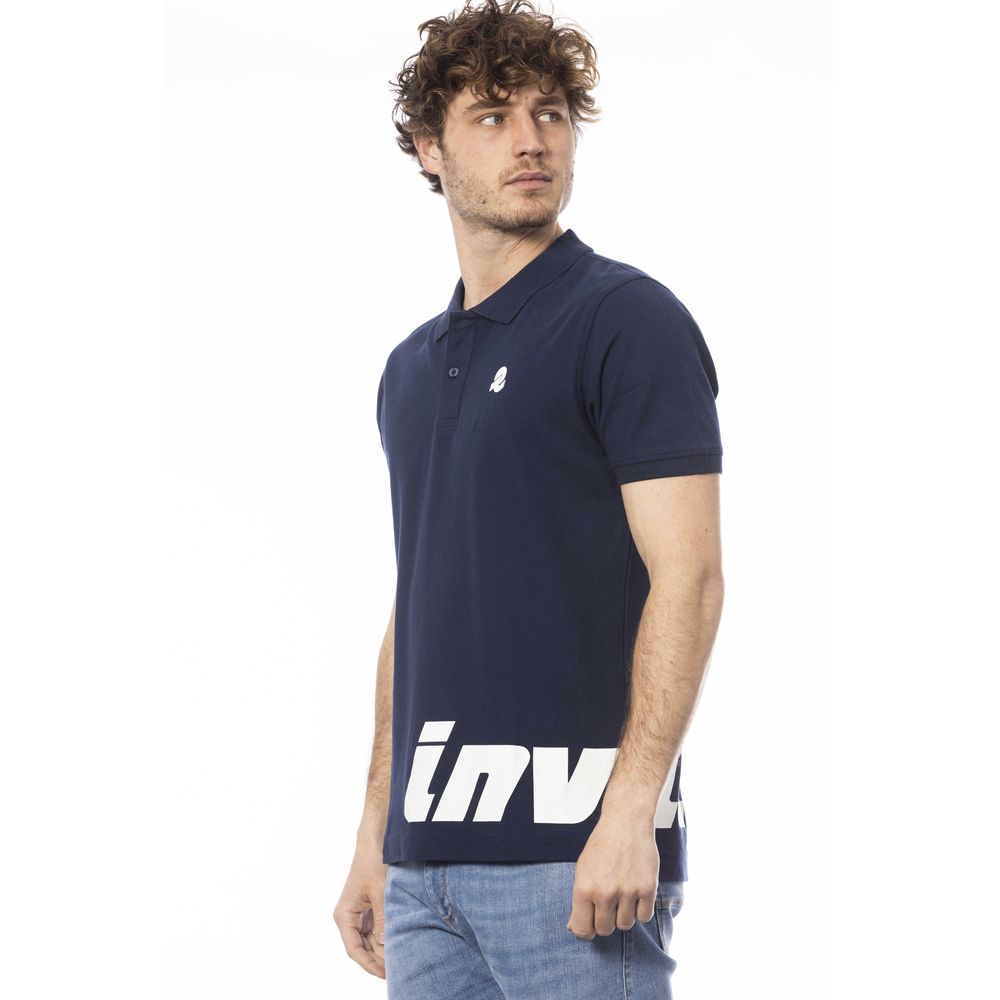 Invicta Blaues Baumwoll-Poloshirt für Männer