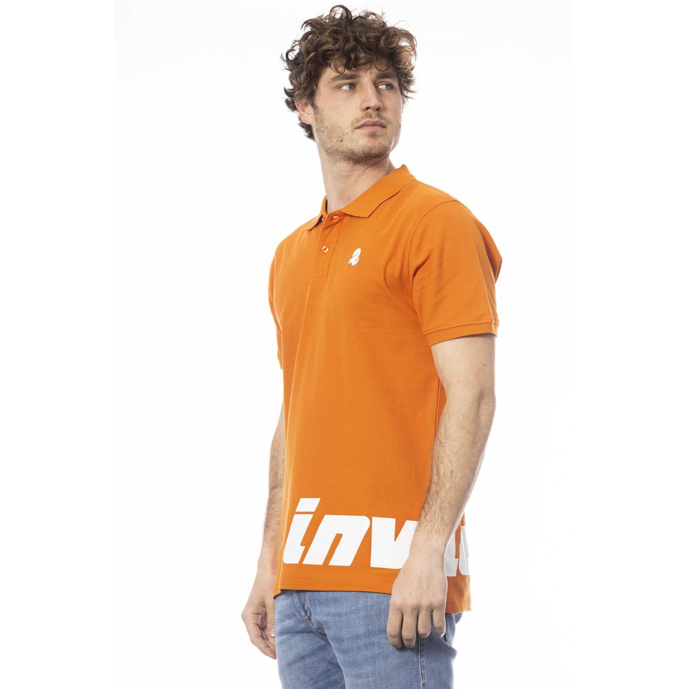 Invicta Orangefarbenes Baumwoll-Poloshirt für Männer