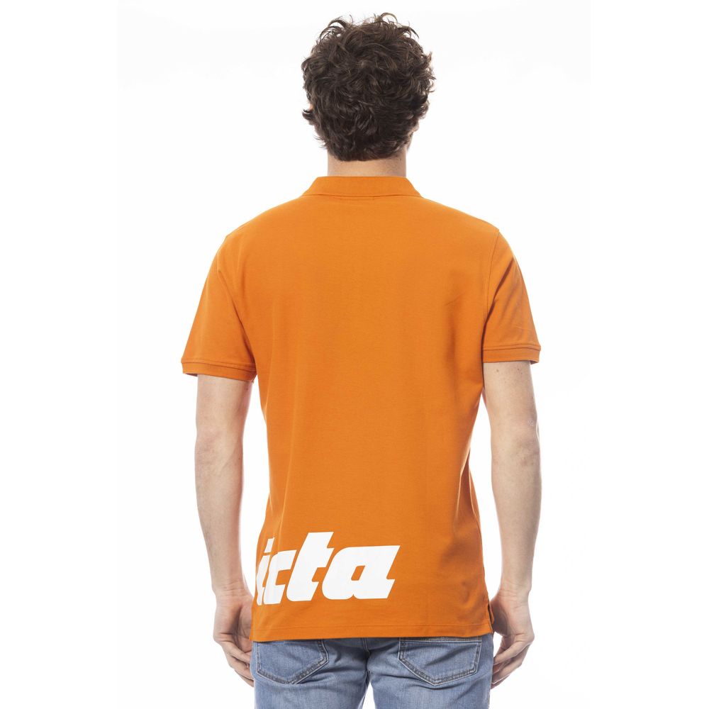 Invicta Orangefarbenes Baumwoll-Poloshirt für Männer