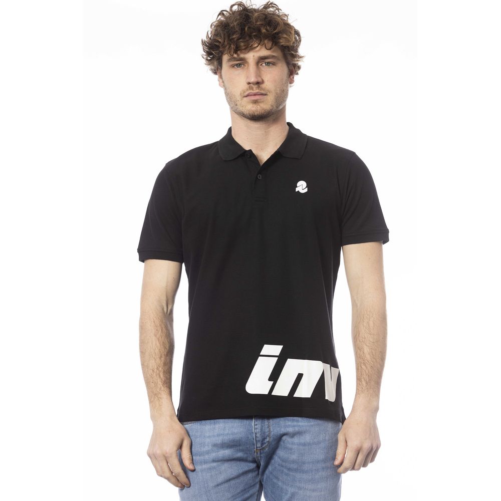 Invicta Schwarzes Baumwoll-Poloshirt für Männer