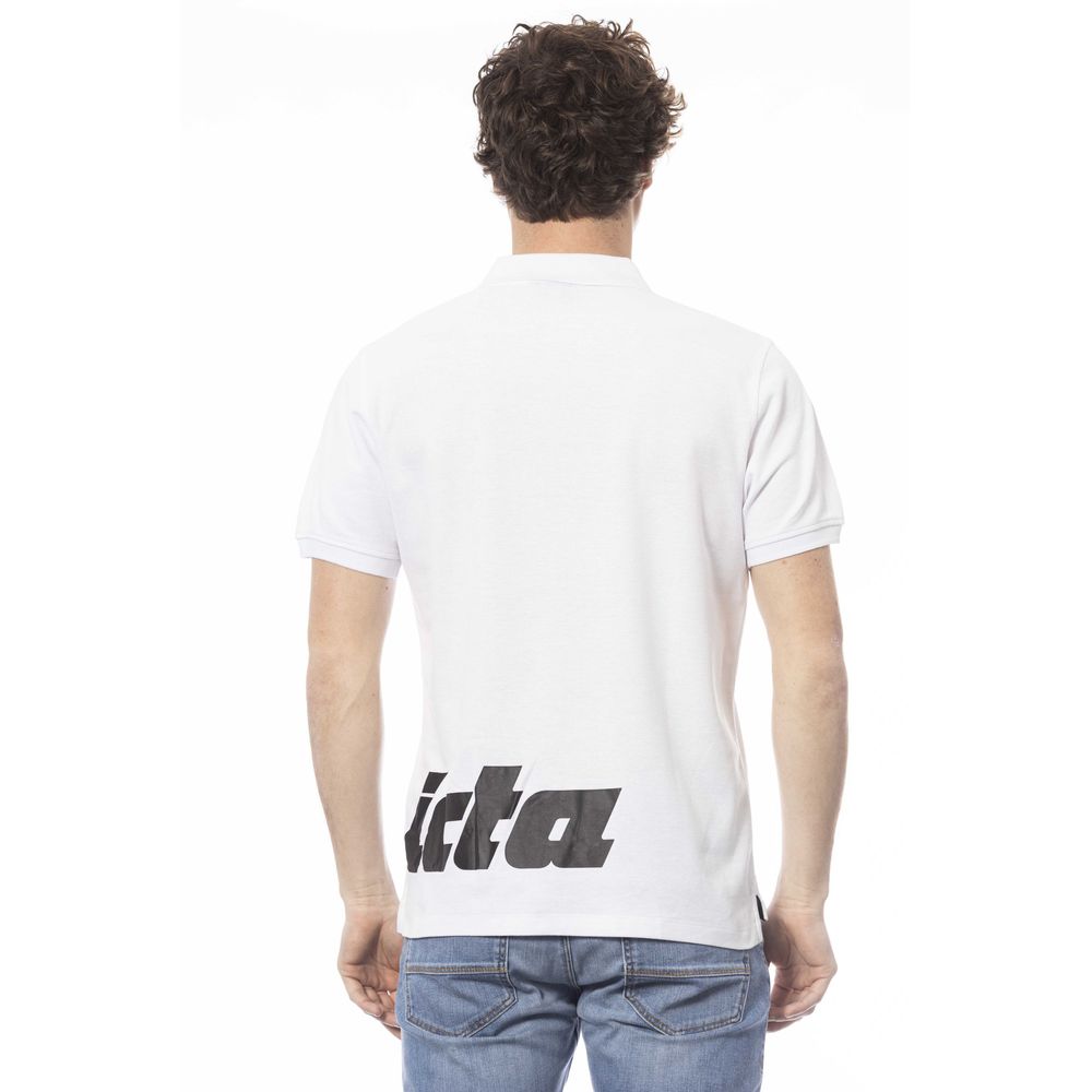 Invicta Weißes Baumwoll-Poloshirt für Männer