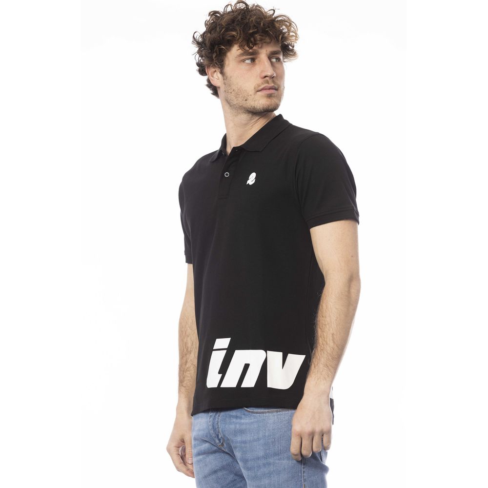 Invicta Schwarzes Baumwoll-Poloshirt für Männer