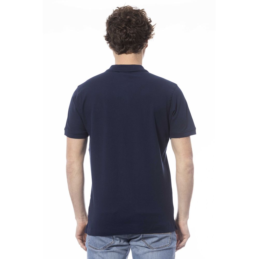 Invicta Herren-Poloshirt aus blauer Baumwolle