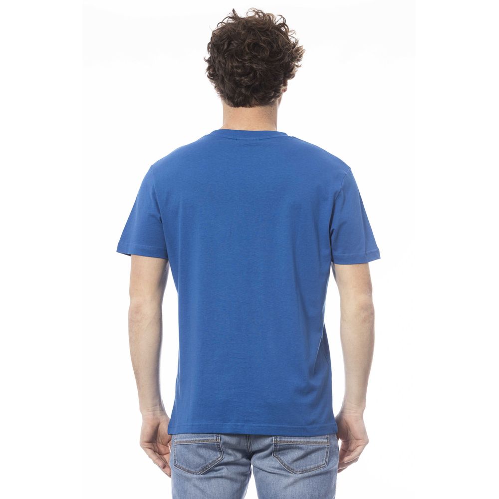 Invicta Blau Baumwolle Männer T-Shirt
