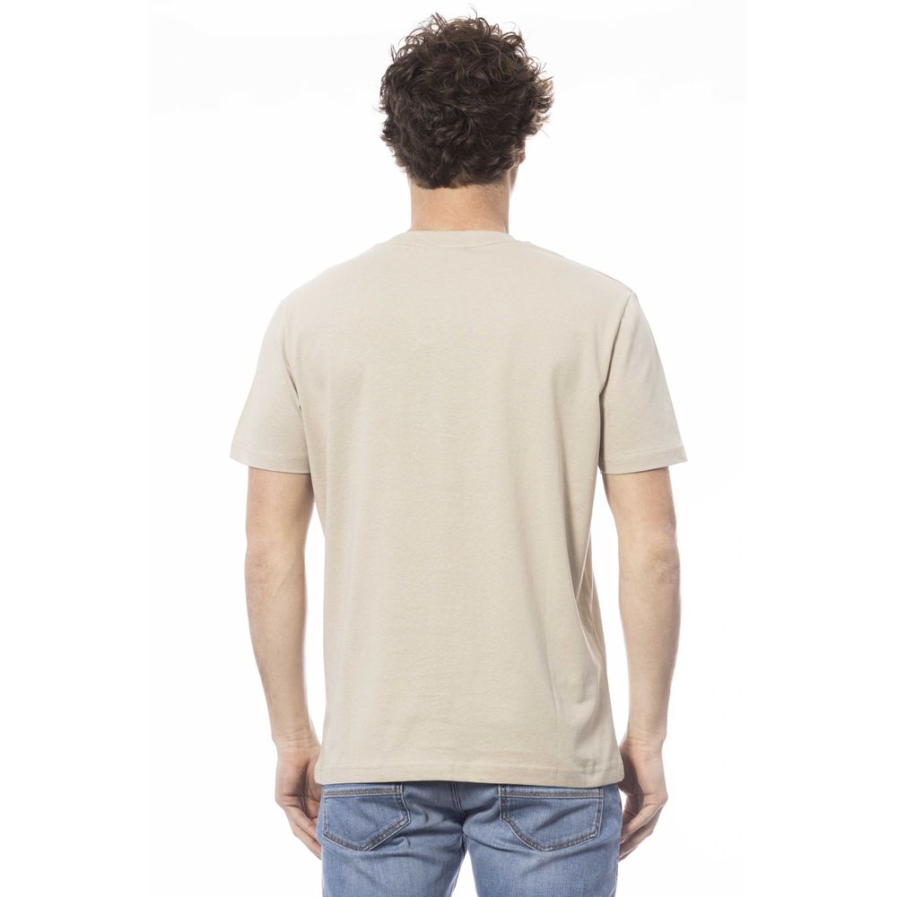 Invicta Beige Baumwolle Männer T-Shirt