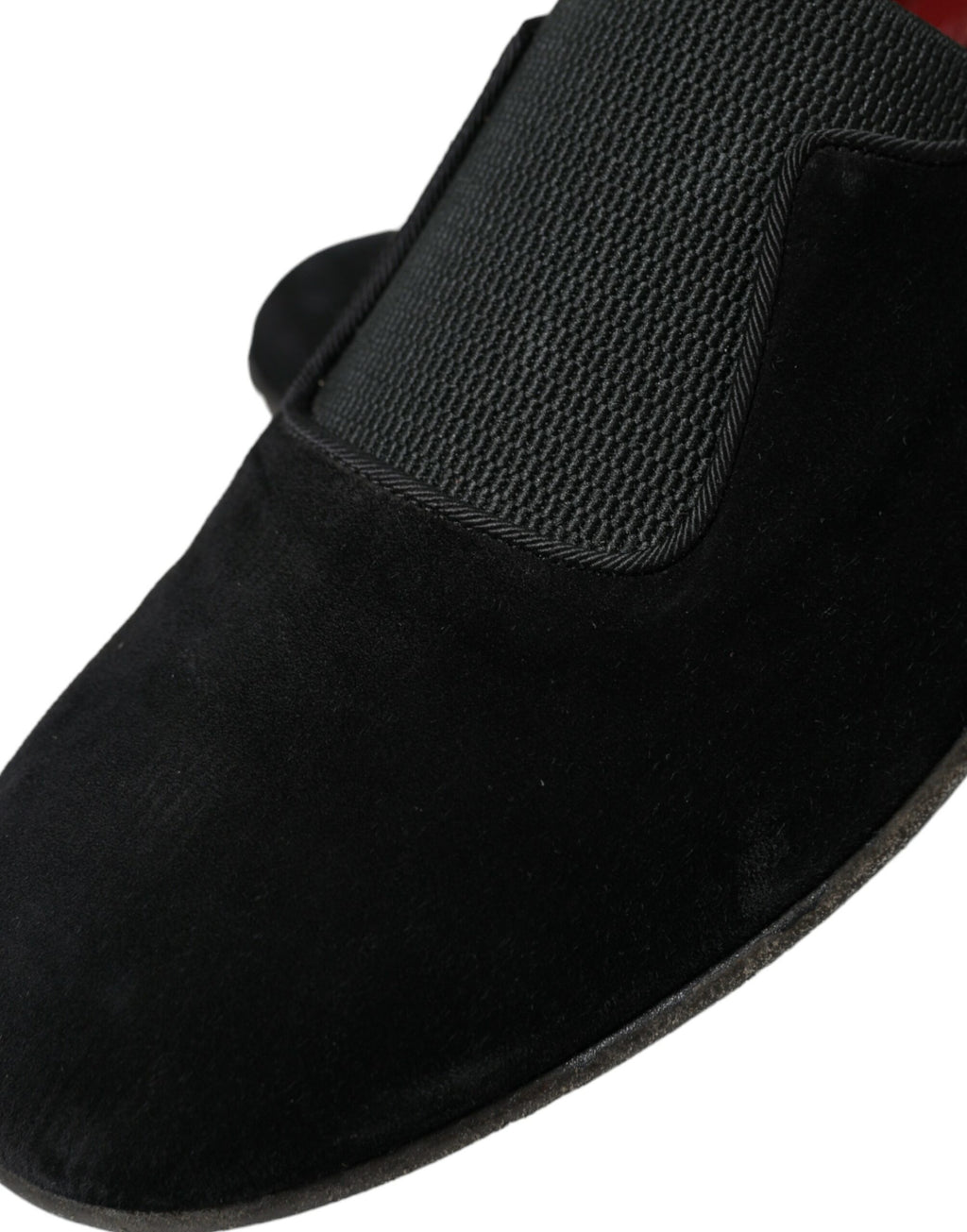 Dolce & Gabbana Schwarz RUNWAY Velour AMALFI Loafers Schuhe
