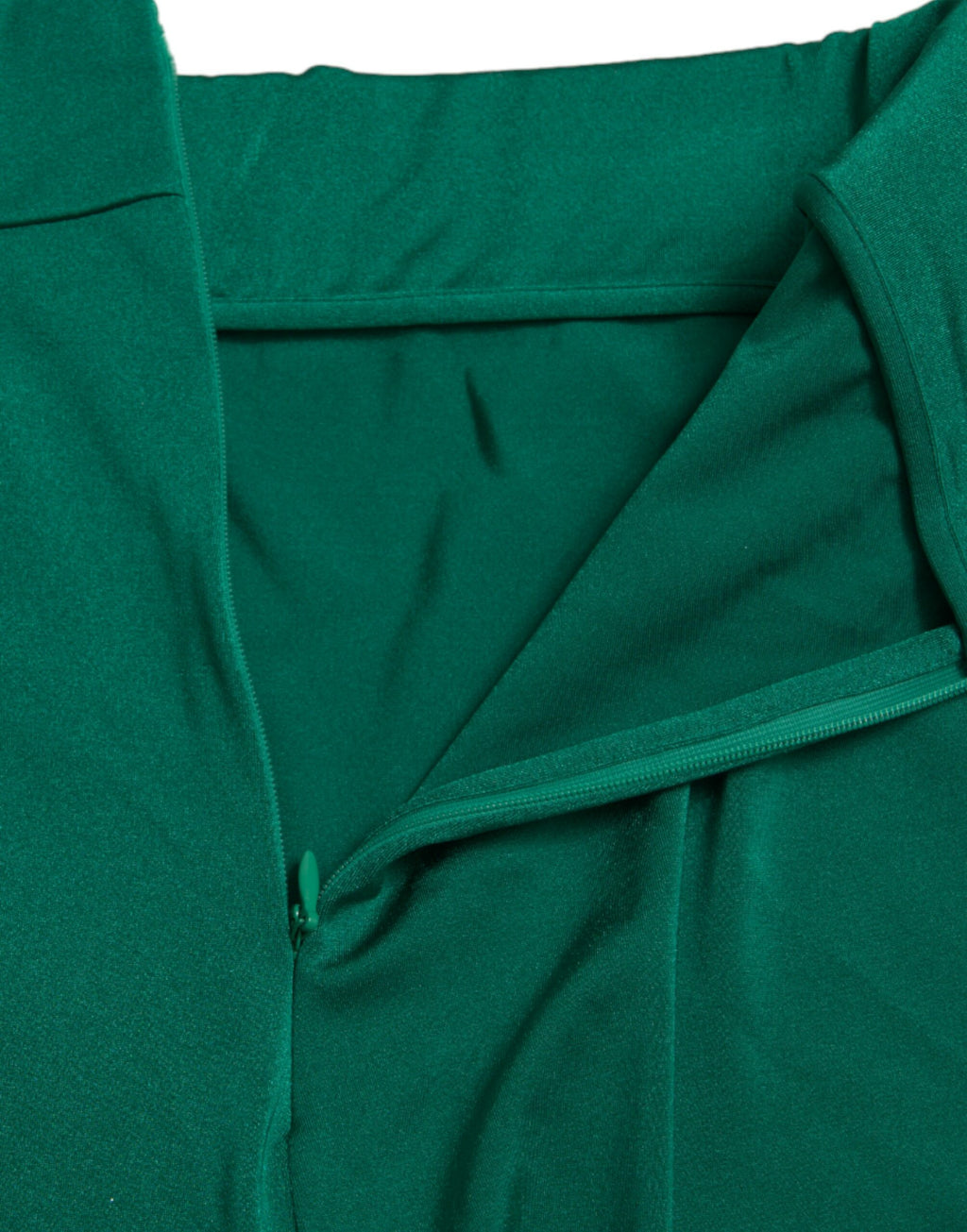 Dolce & Gabbana Grüne Nylon Stretch Slim Leggings Hose