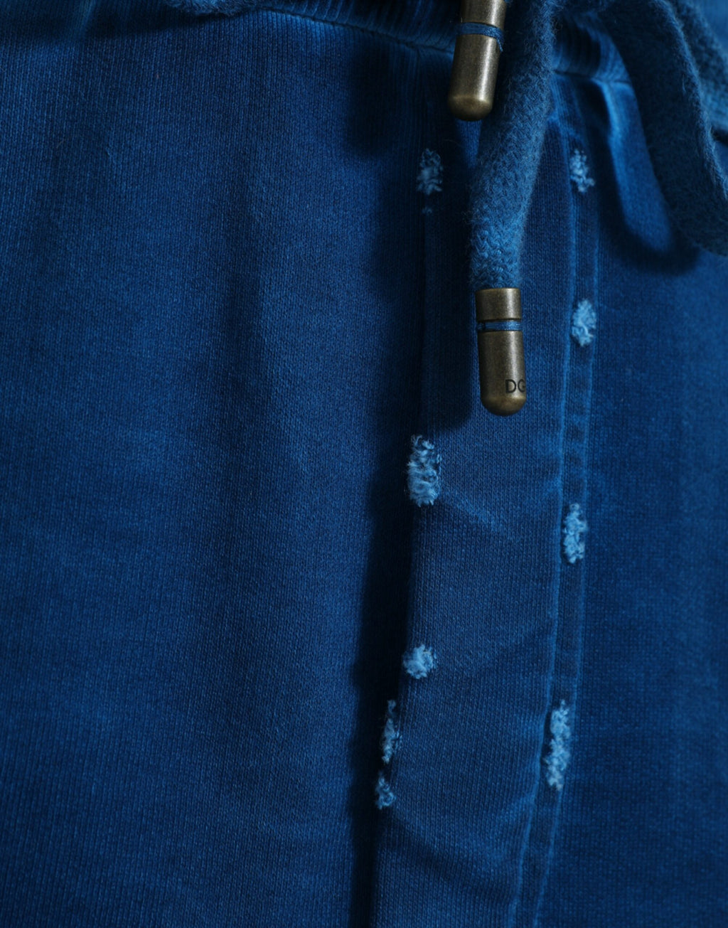 Dolce & Gabbana Blaue Logo-Baumwoll-Jogger-Sweatpants Hose