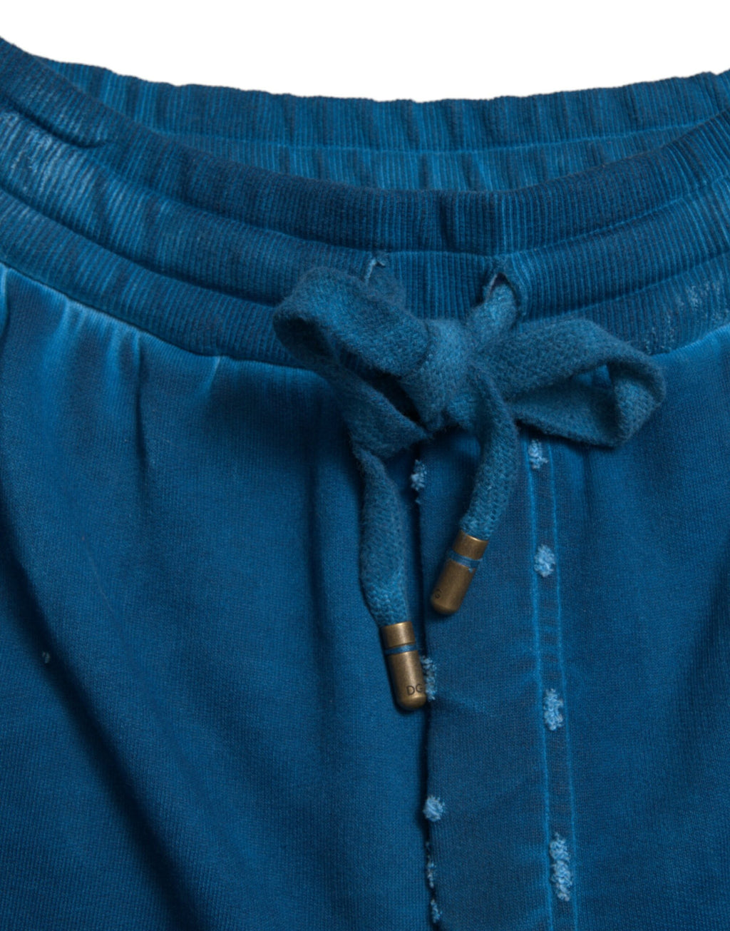 Dolce & Gabbana Blaue Logo-Baumwoll-Jogger-Sweatpants Hose
