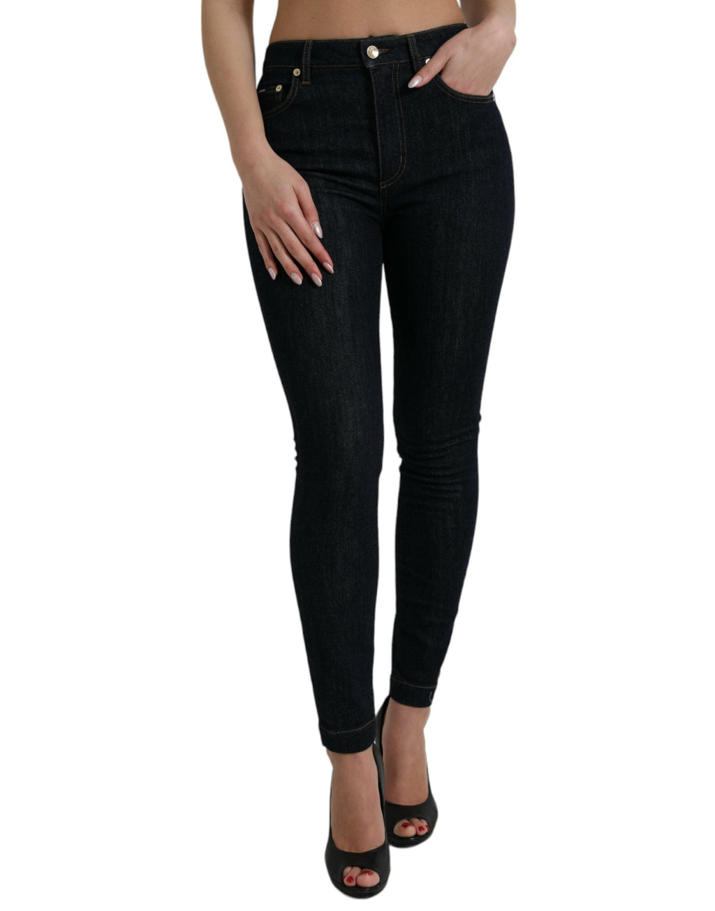 Dolce & Gabbana Blaue Baumwoll-Stretch-Denim-Skinny-Jeans
