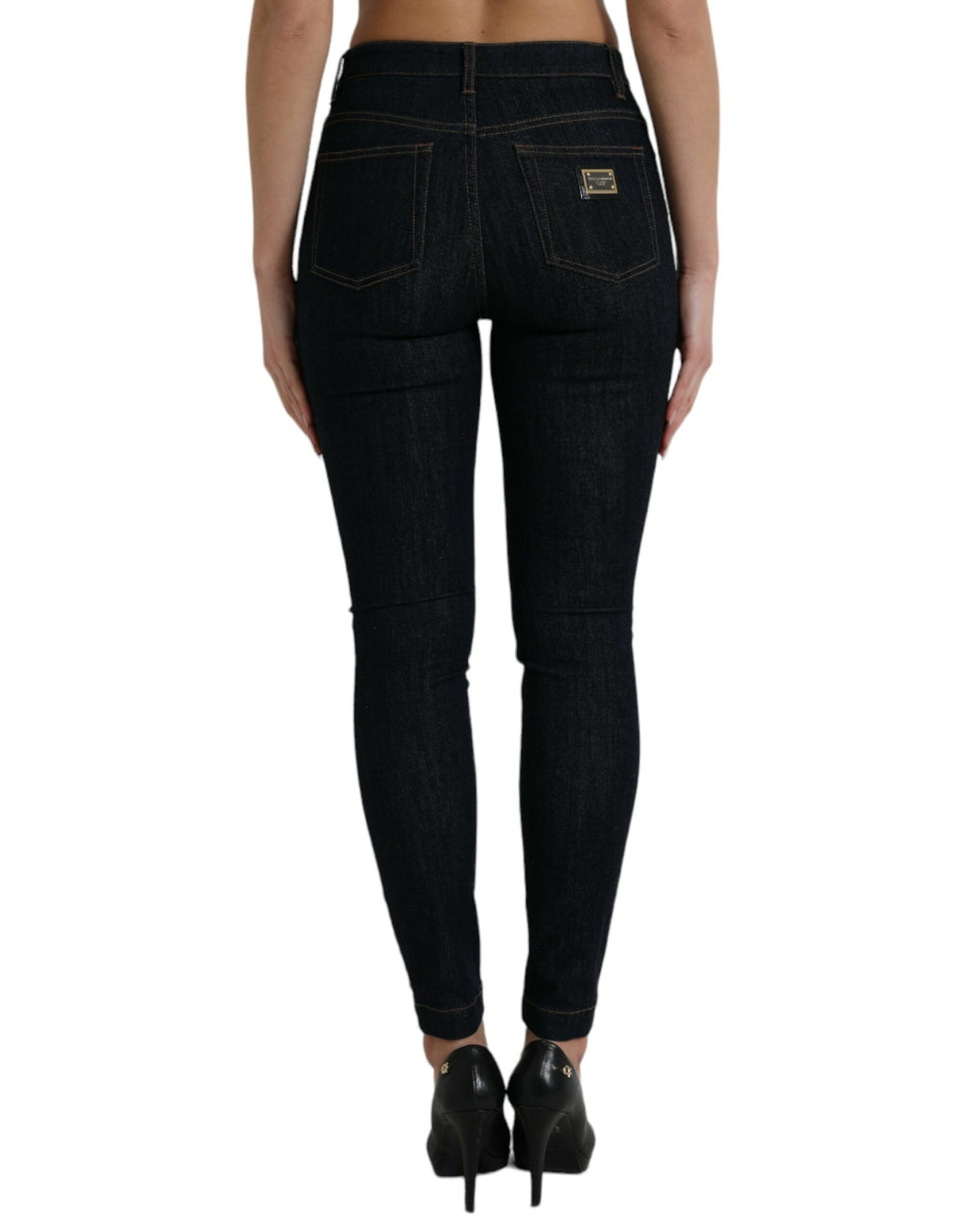 Dolce & Gabbana Blaue Baumwoll-Stretch-Denim-Skinny-Jeans