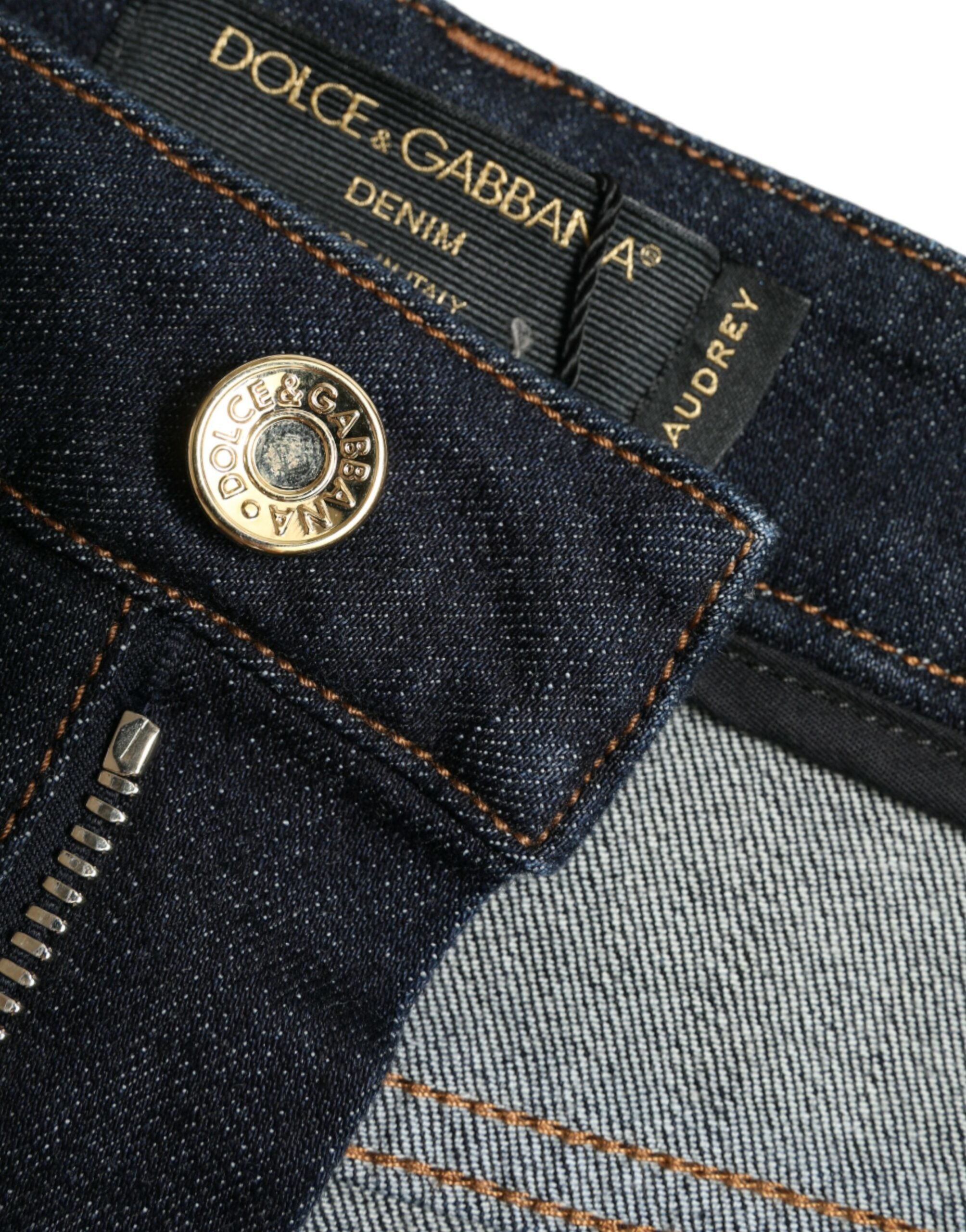 Dolce & Gabbana Blaue Baumwoll-Stretch-Denim-Skinny-Jeans