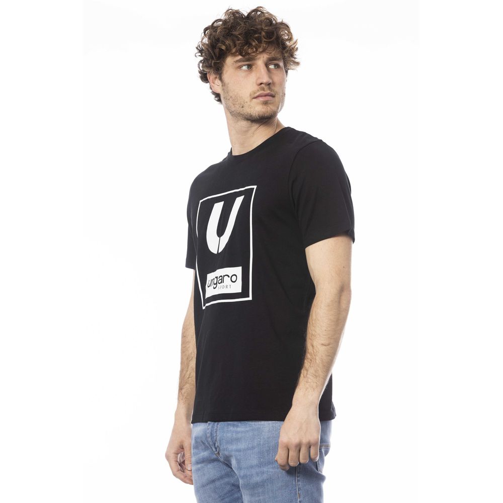Ungaro Sport Schwarzes Baumwolle Männer T-Shirt