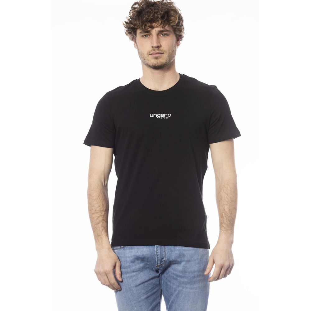 Ungaro Sport Schwarzes Baumwolle Männer T-Shirt