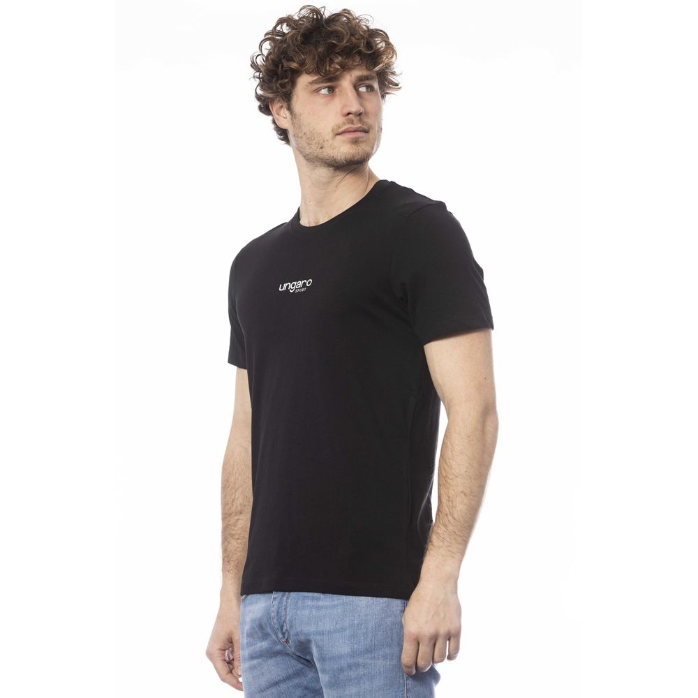 Ungaro Sport Schwarzes Baumwolle Männer T-Shirt