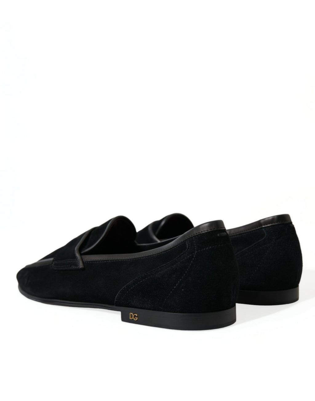 Dolce & Gabbana Schwarzer Samt Slip On Loafers Kleid Schuhe