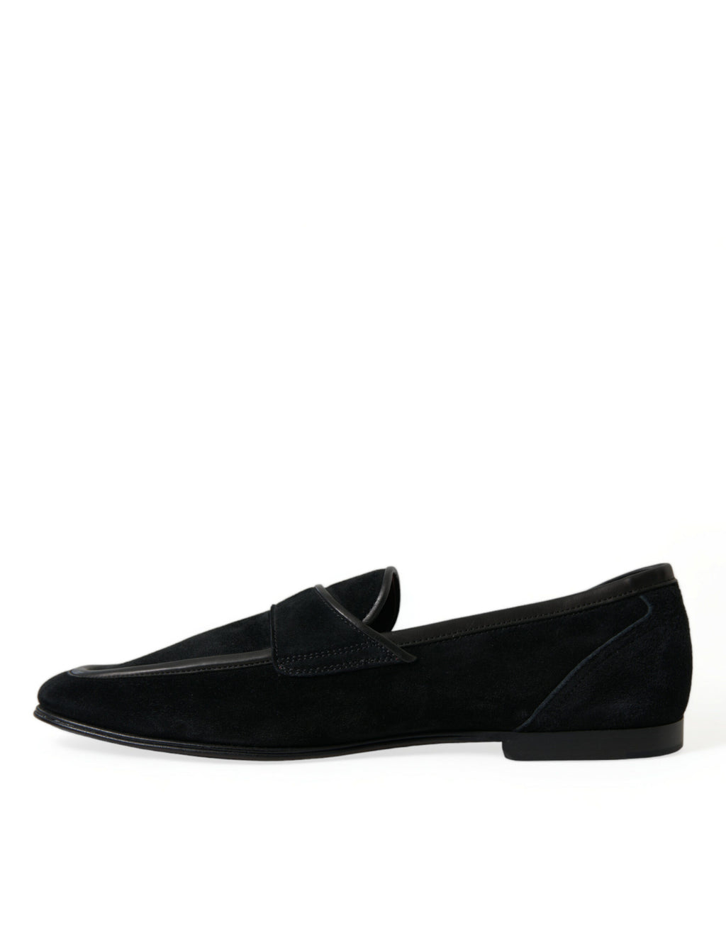 Dolce & Gabbana Schwarzer Samt Slip On Loafers Kleid Schuhe