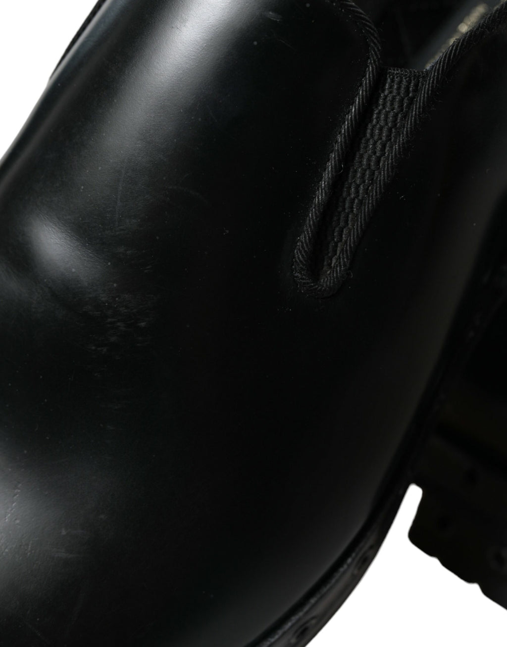 Dolce & Gabbana Schwarzes Leder Nieten Loafers Kleid Schuhe