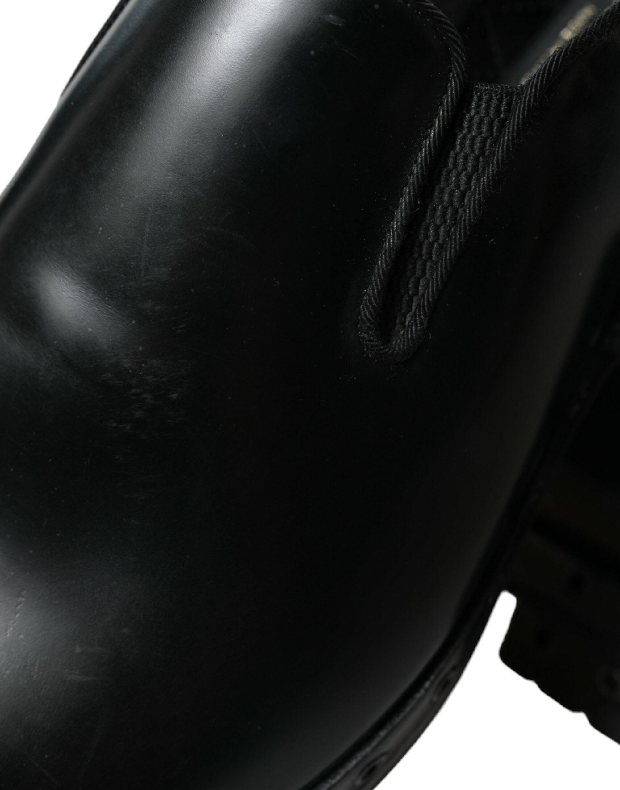 Dolce & Gabbana Schwarzes Leder Nieten Loafers Kleid Schuhe
