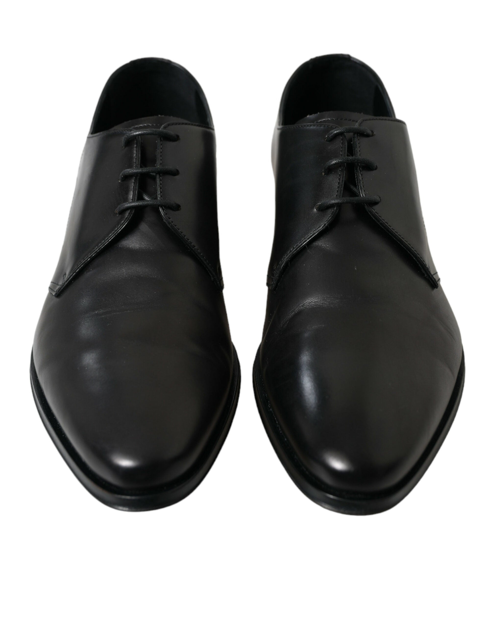 Dolce & Gabbana Schwarze Leder Schnürschuhe Formal Derby Dress Schuhe
