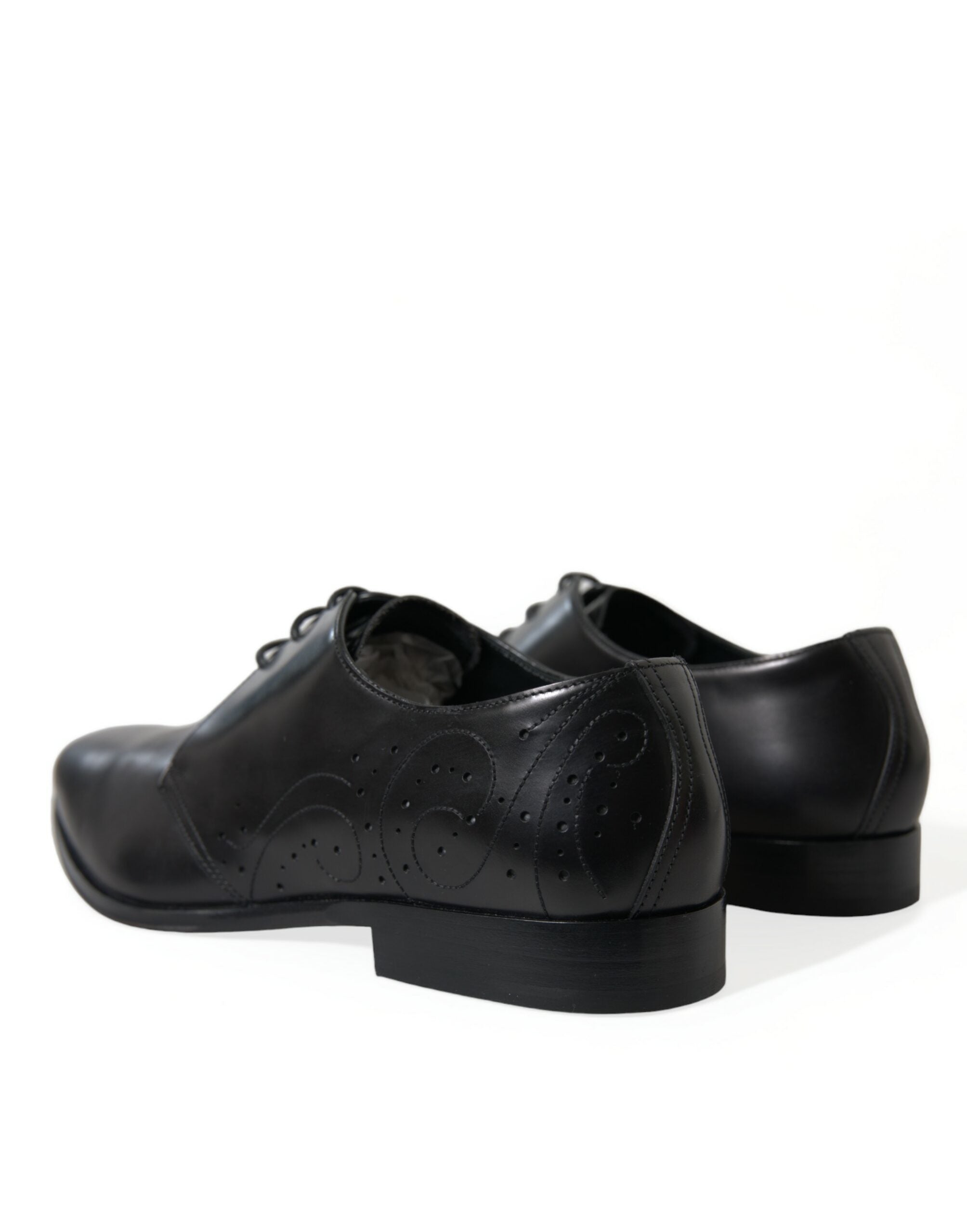 Dolce & Gabbana Schwarze Leder Schnürschuhe Formal Derby Dress Schuhe