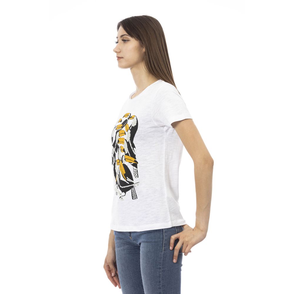 Trussardi Action Weißes T-Shirt aus Baumwolle für Frauen