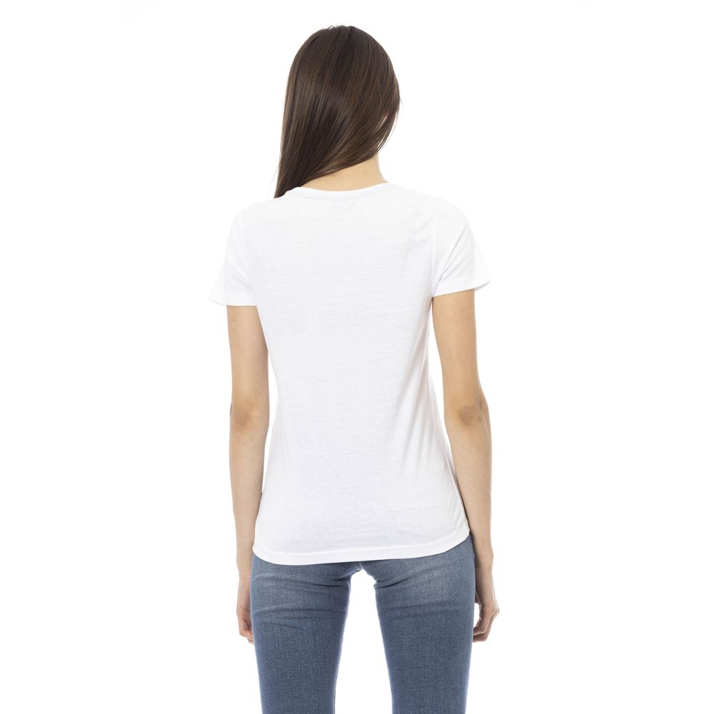 Trussardi Action Weißes T-Shirt aus Baumwolle für Frauen