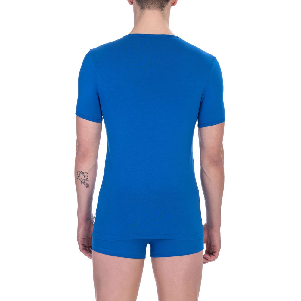 Bikkembergs Blaues Herren-T-Shirt im Doppelpack