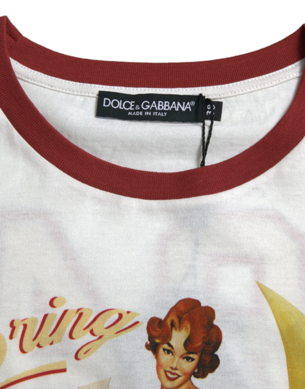 Dolce & Gabbana Weißes Bring Me To The Moon T-shirt Top