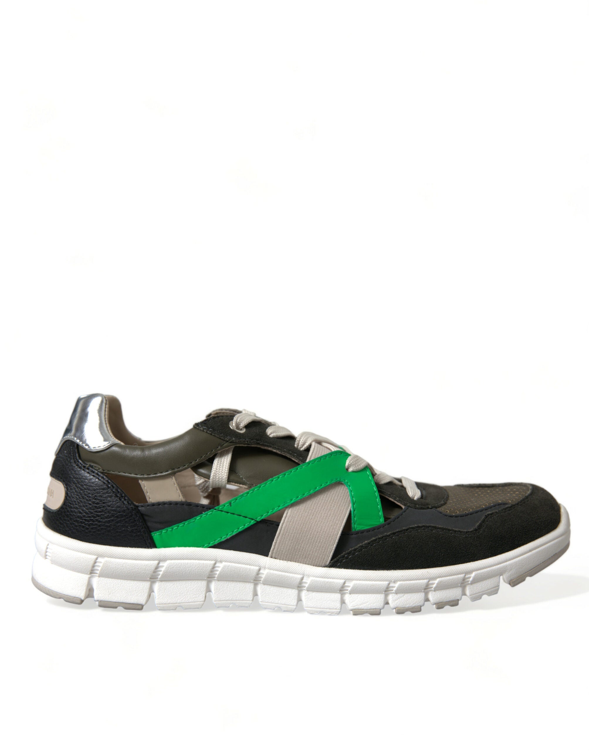 Dolce & Gabbana Multicolor Leder Wildleder Low Top Sneakers Schuhe