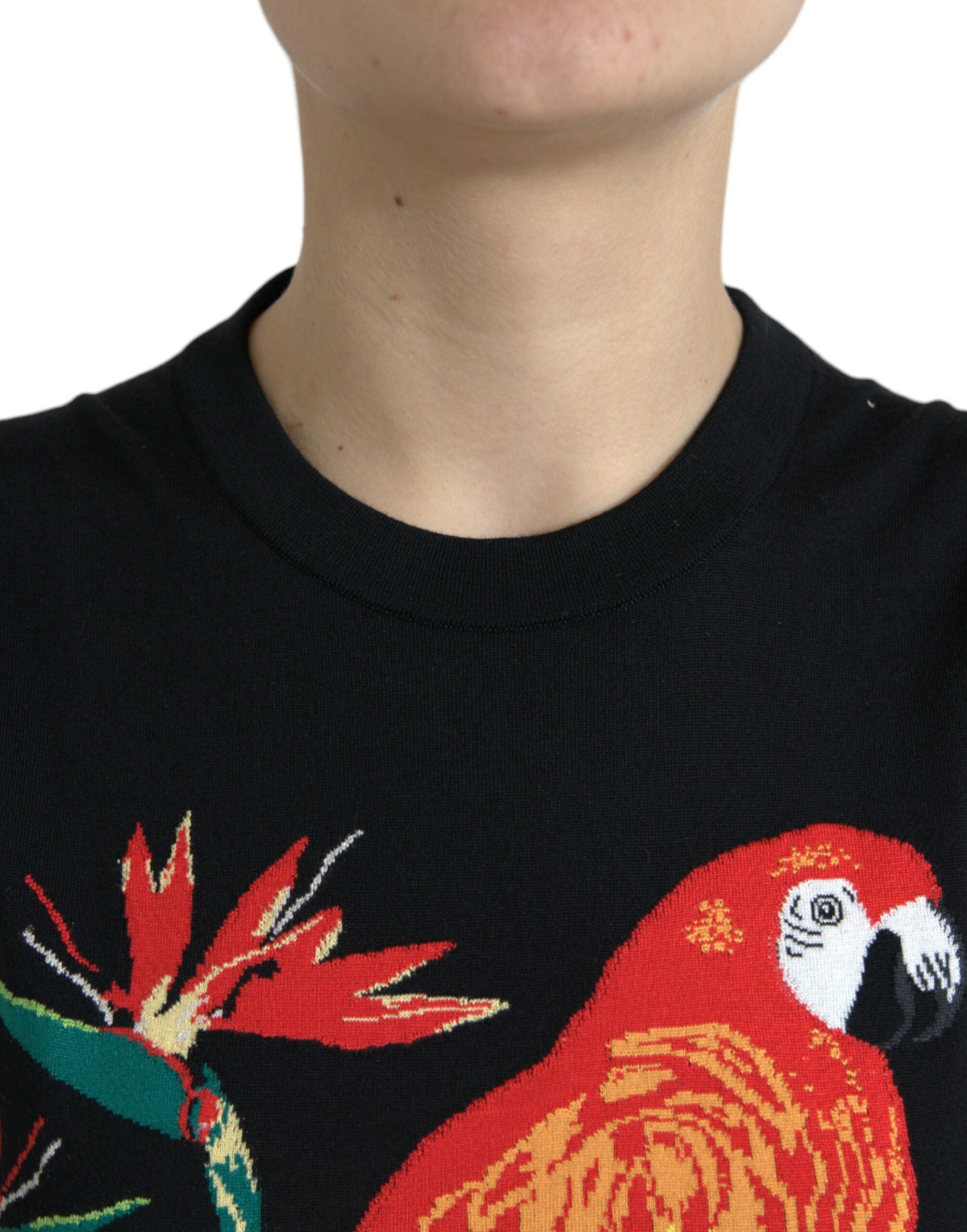 Dolce & Gabbana Schwarzer Dschungel Rundhalsausschnitt ärmelloses Tank-Top