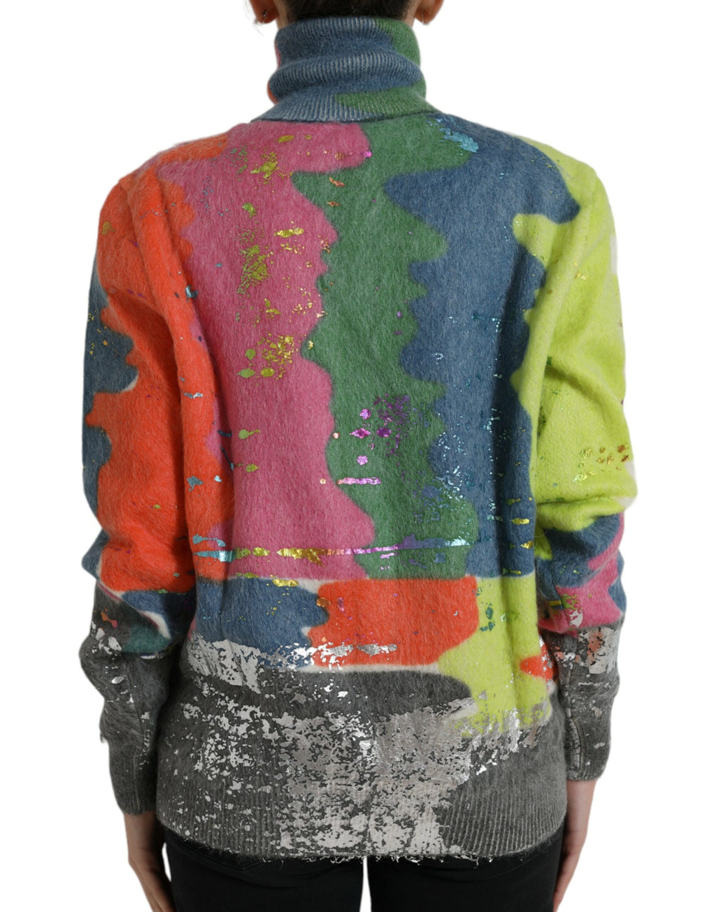 Dolce & Gabbana Multicolor Mohair Rollkragenpullover Pullover