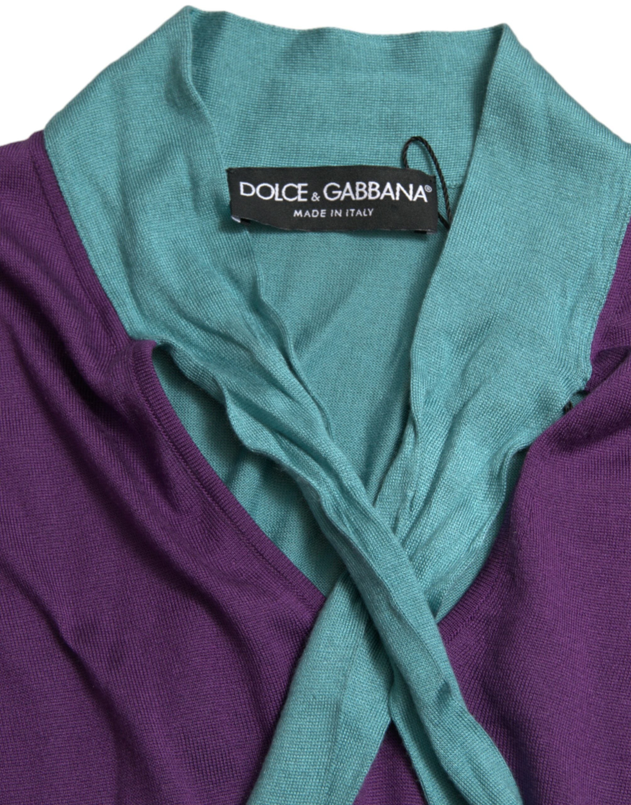 Dolce & Gabbana Multicolor Pullover mit Schleifenbefestigung
