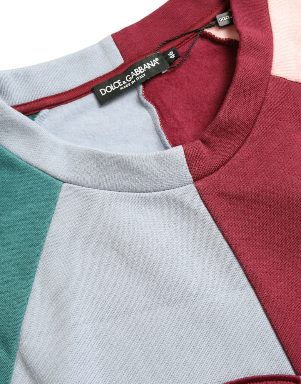 Dolce & Gabbana Multicolor Pullover mit Rundhalsausschnitt aus Baumwolle