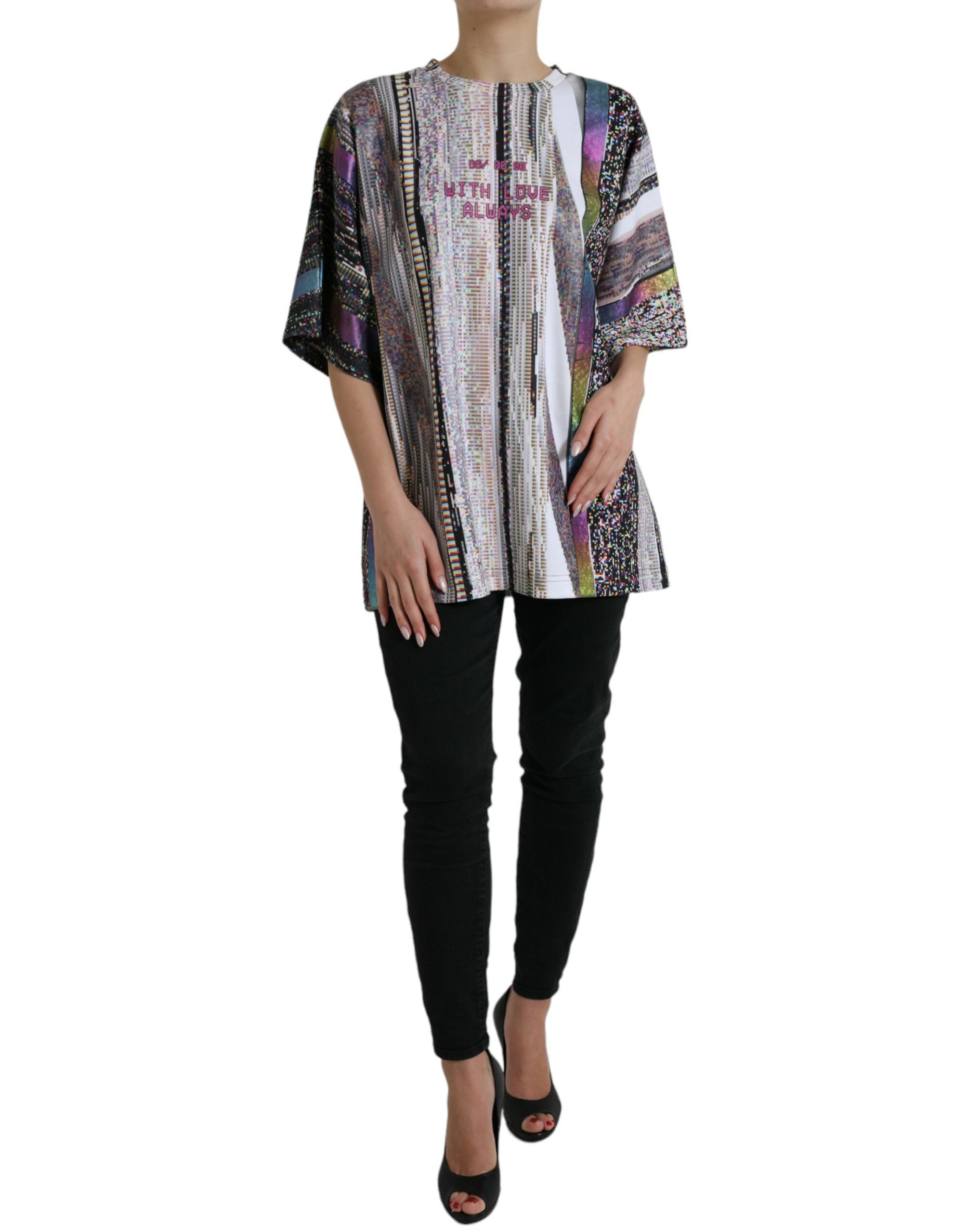 Dolce & Gabbana Multicolor With Love Always Print T-Shirt