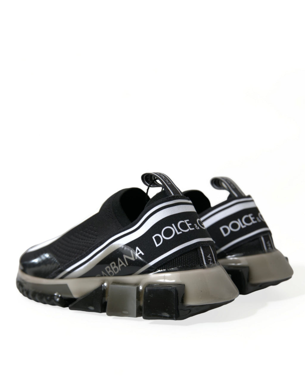 Dolce & Gabbana Schwarz Weiß Slip On Sneakers Sorrento Schuhe