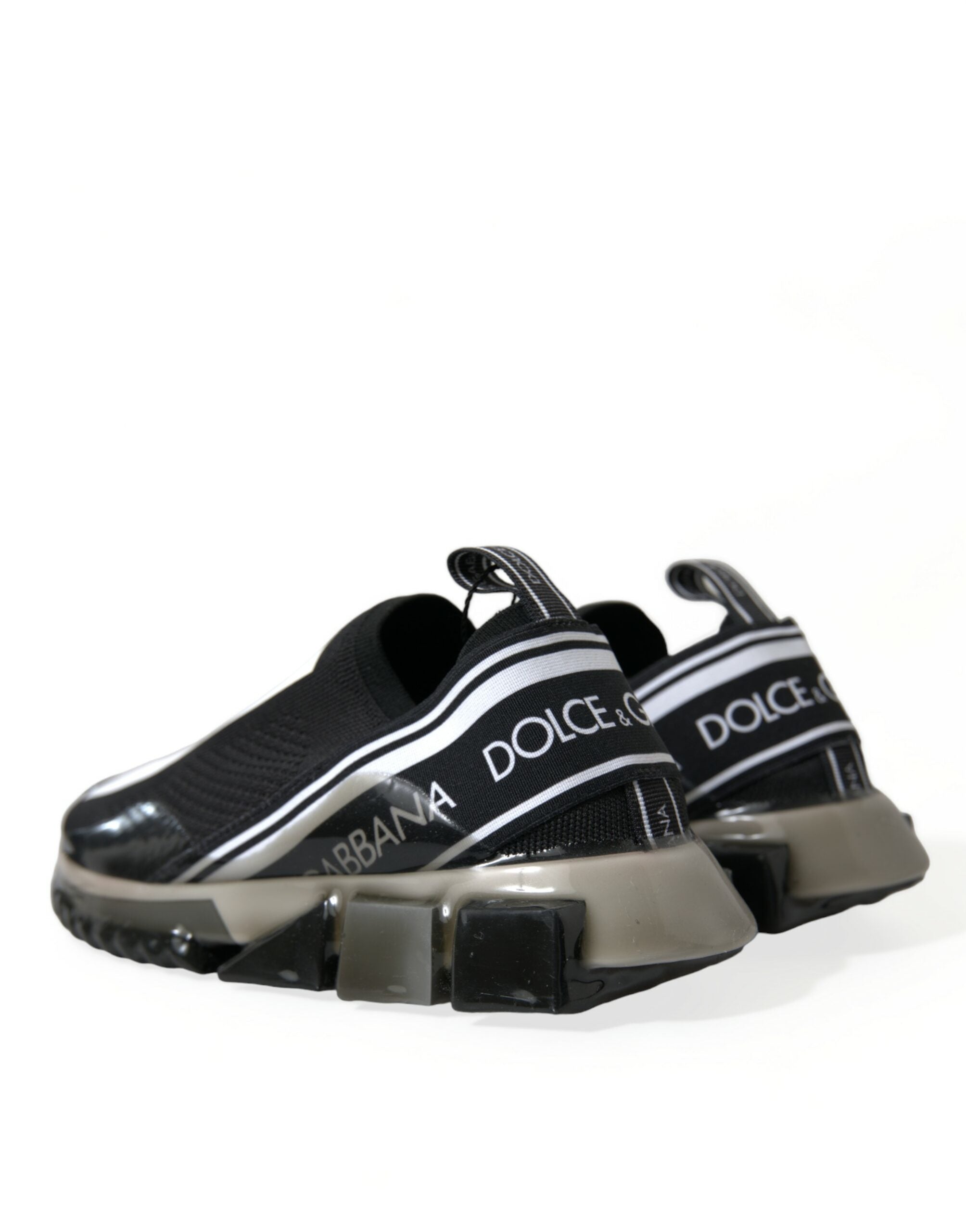 Dolce & Gabbana Schwarz Weiß Slip On Sneakers Sorrento Schuhe