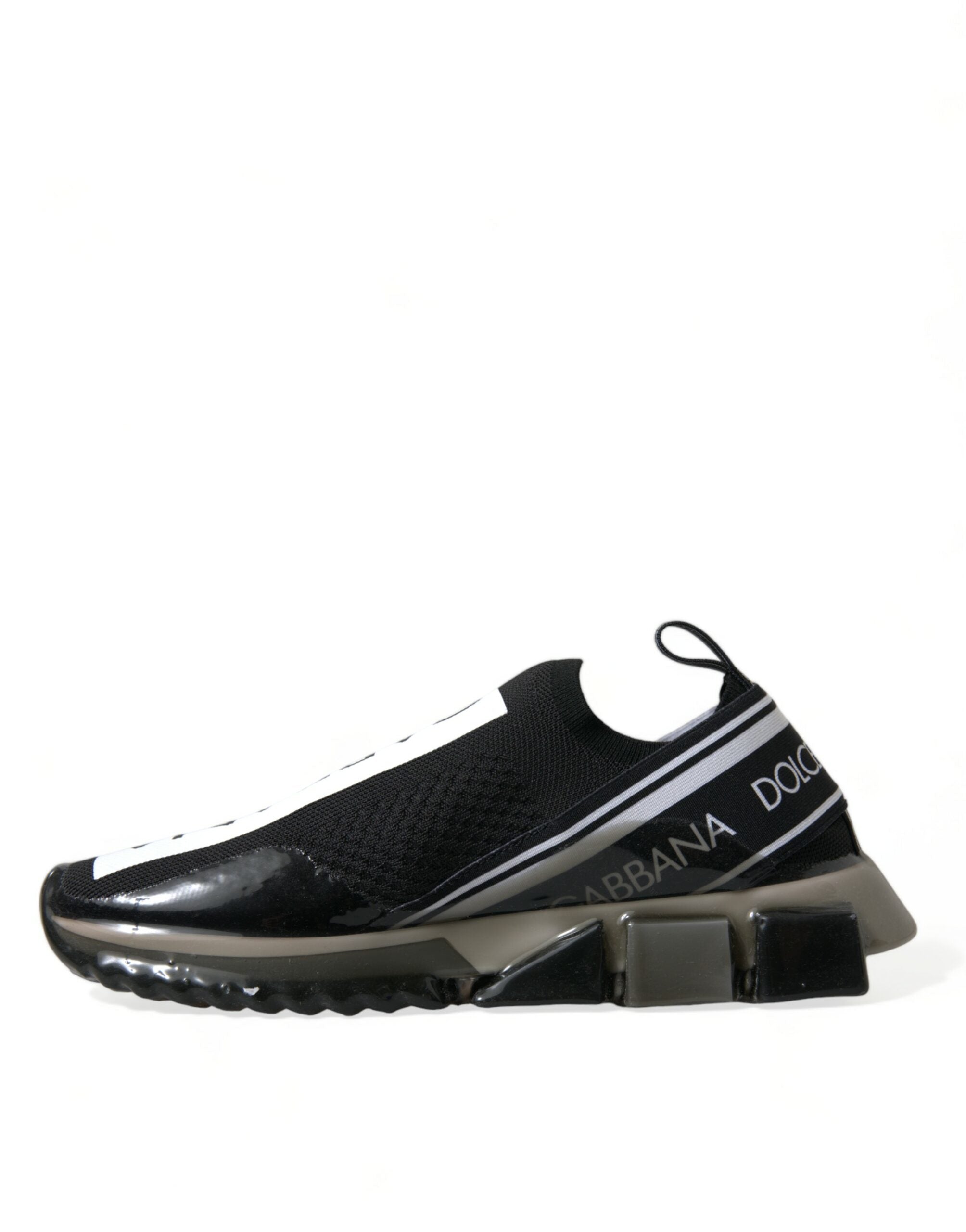 Dolce & Gabbana Schwarz Weiß Slip On Sneakers Sorrento Schuhe