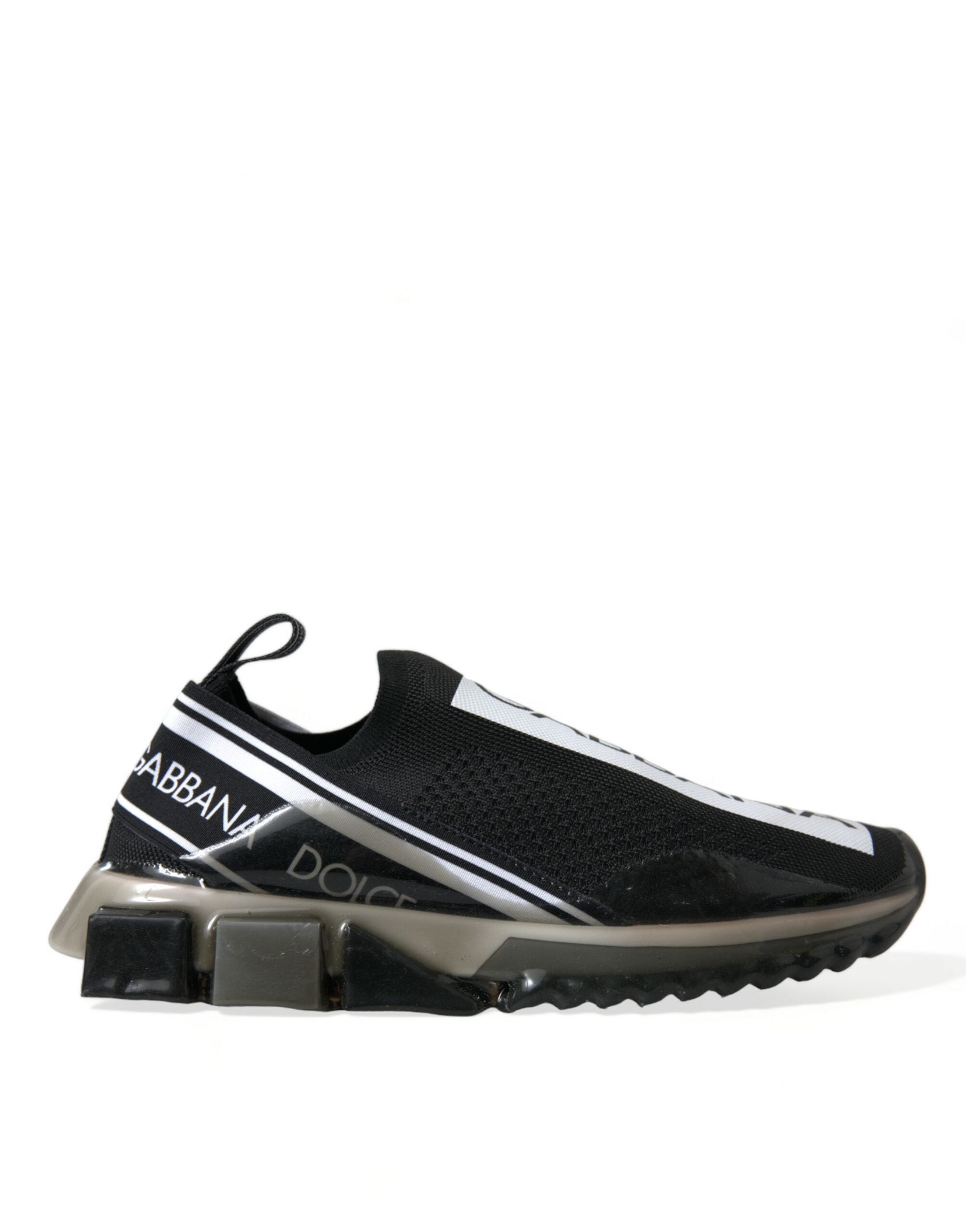Dolce & Gabbana Schwarz Weiß Slip On Sneakers Sorrento Schuhe